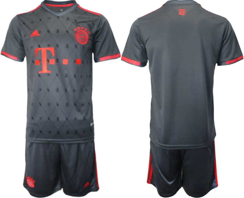 Men's FC Bayern München Blank 22/23 Black Away Soccer Jersey Suit